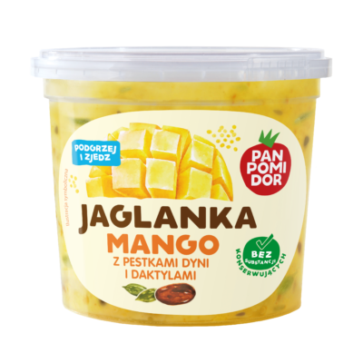jaglanka mango z pestkami dyni i daktylami