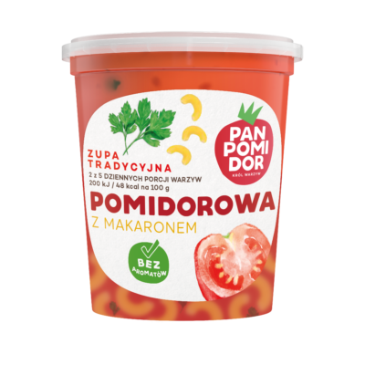 zupa tradycyjna pomidorowa z makaronem od pana pomidora