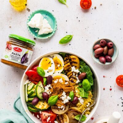 Pasta z grillowanym bakłażanem i suszonymi pomidorami 180g - Bracia Urbanek